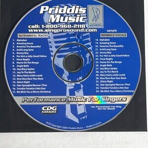 Priddis Music CDG Karaoke Disc Instrumentals & Vocals